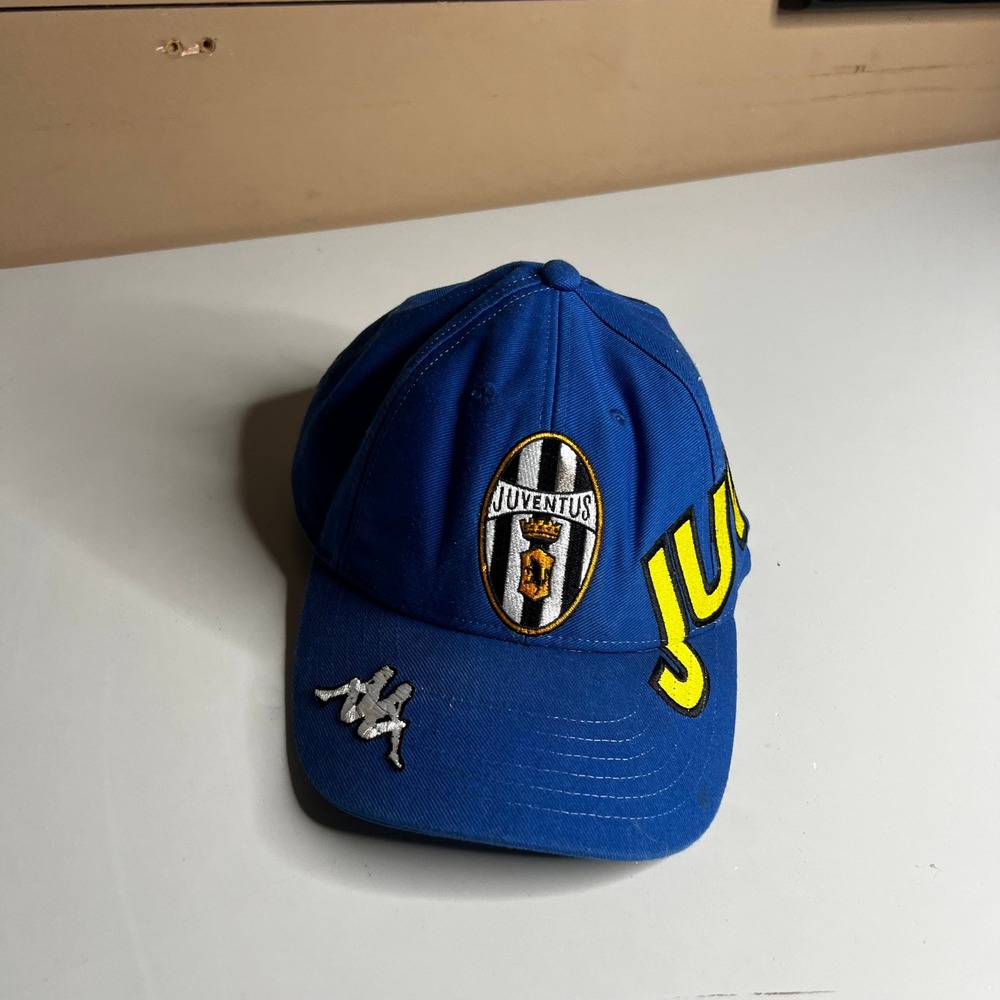 Vintage Kappa Juventus FC Hat Blue‎ Strapback Soccer Cap Juve Italy 90s